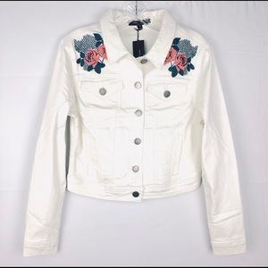 Romeo + Juliet Couture Embroidered Denim Jacket